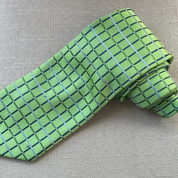 Nautica Men Tie Green/Blue Tone 100% silks Necktie Classic Tie - Picture 10 of 10